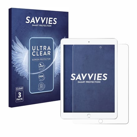 Savvies - Screenprotector voor Apple iPad 9.7" 2018 (6. Gen.) - Folie Beschermfolie transparant 3 Stuks