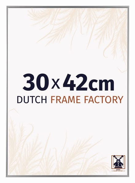 Fotolijst 30x42 cm - Kunststof - Zilver Hoogglans - Easy