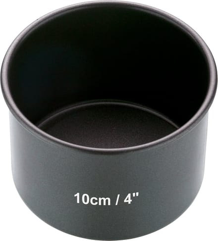 KitchenCraft MasterClass Bakvorm met Antiaanbaklaag voor Taart / Varkensvleespastei - Koolstofstaal ‎10 x 10 x 7 Centimeter Grijs
