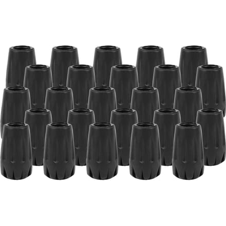 Lot de 25 embouts de canne à marche robustes en métal et caoutchouc, protecteurs, embouts d'extrémité de canne gray