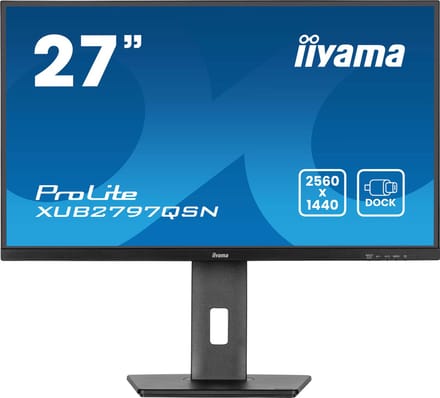 iiyama ProLite XUB2797QSN-B2 - 27 inch - QHD - IPS - USB-Hub (4x) - Verstelbaar - USB-C Dock