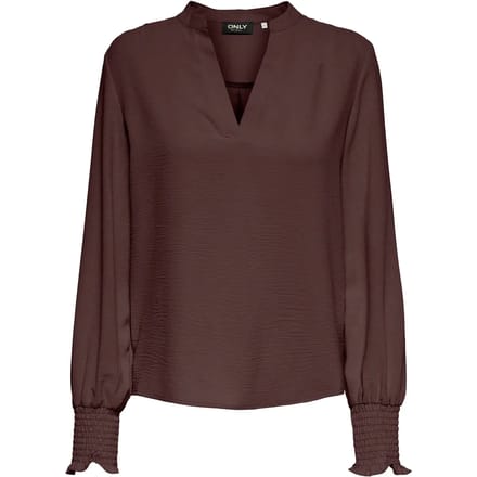 Only bordeaux dames blouse   V-hals   Regular fit   Duurzaam   Lange mouw Bordeaux S