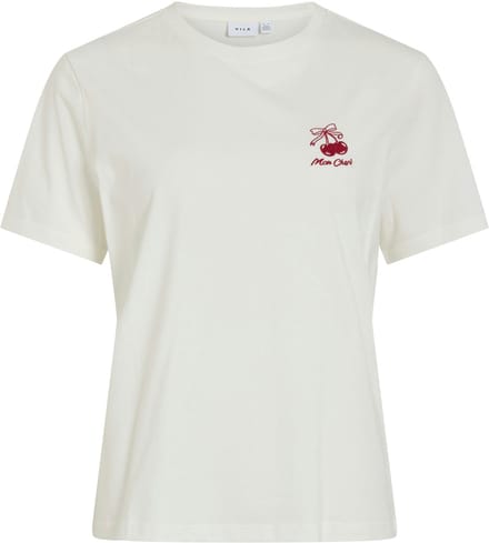 VILA - VISYBILLA BISOU O-NECK S/S TOP - Dames - T-shirts