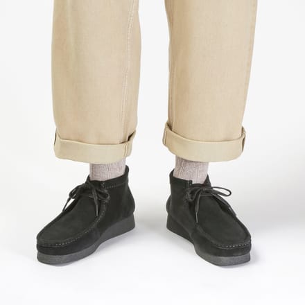 CLARKS WallabeeEVO BT Heren Veterschoenen - Suede - Zwart