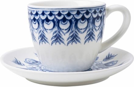 Espresso kop en schotel Paauw Blauw -