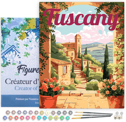 Figured'Art Schilderen op Nummer Volwassenen - Toscane in Bloei - 40x50cm
