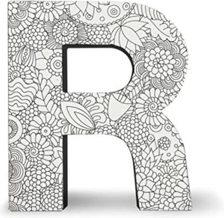 dci Color Joy Art - Large Block Letter “R“ Wall Hanging - Letter to Color “R”