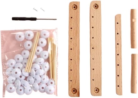 Telraam Abacus - Rekenhulp Telmachine - Wiskunde Leren - Hout en Kunststof - 169x69cm - Wit