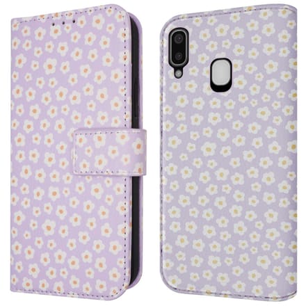 imoshion Hoesje - Geschikt voor Samsung Galaxy A20e - Design Bookcase smartphone - White Daisy