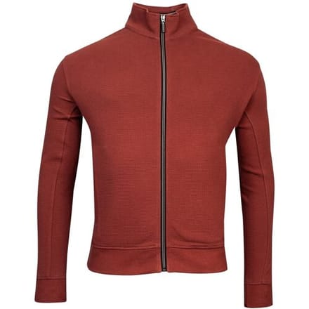Baileys Vest Sweat Cardigan Zip Waffle Interlock Stone Red / male