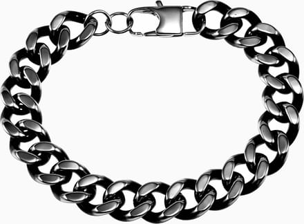 Armband Heren - Roestvrij Staal Anthrazit Kleur - Cubaanse Schakelsarmband