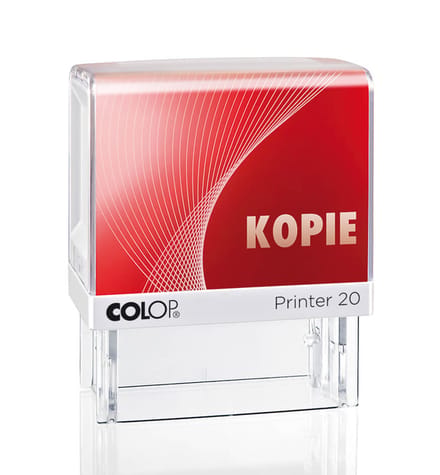 Tekststempel met tekst kopie, kleur rood
