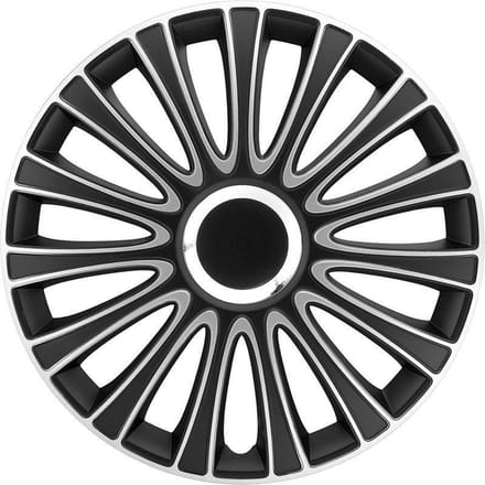 Autostyle Wieldoppen Lemans 14 Inch Abs Zwart/zilver Set Van 4