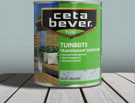 CetaBever Transparante Tuinbeits ZG Licht Grijs 032 2,5 liter