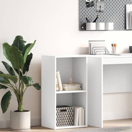 vidaXL - Boekenkast - 40x30x76,5 - cm - bewerkt - hout - wit