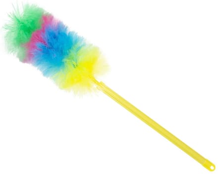Betra plumeau/duster - uitschuifbaar - statisch - geel - 75-115 cm - stoffer/ragebol