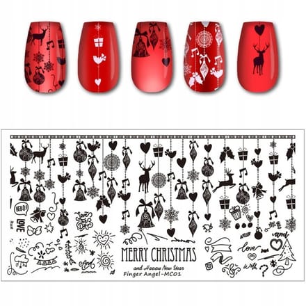 Born Pretty Finger Angel - Nagelstempelplaat - MC 01 - Kerstmis Ontwerpen