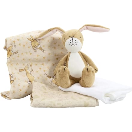 Pluche Rainbow Designs Guess How Much I Love You Toy & Muslin Set