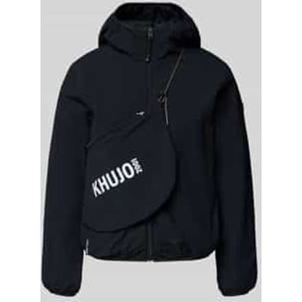 Jack met capuchon en labeldetail model 'SHELLY2'