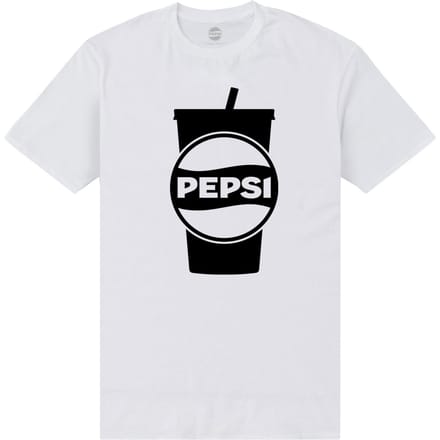 Pepsi Co. Large Cup Men's T-Shirt - White - 4XL
