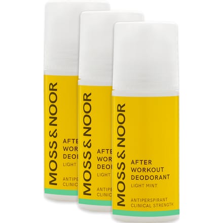 Moss & Noor Moss &amp; Noor After Workout Deodorant Light Mint 3 Pack 60 ml + 60 ml + 60 ml