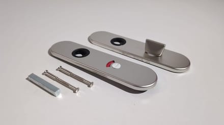 Langschild wc aluminium ovaal 63/8MM