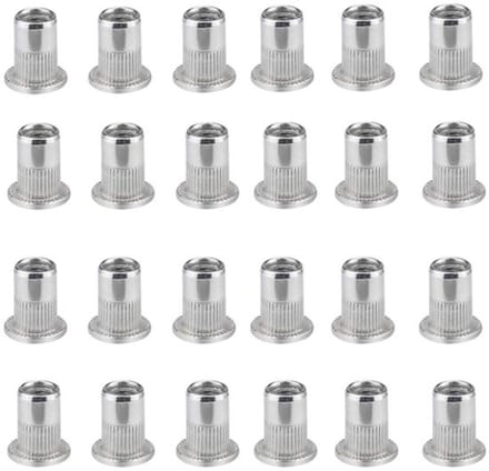 Allecto Plus - Roestvrijstalen rivetmoer 100 stuks M6 platte kop
