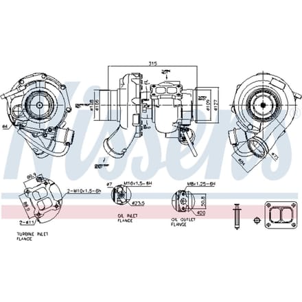Supercharger, drukvulling NISSENS 93677