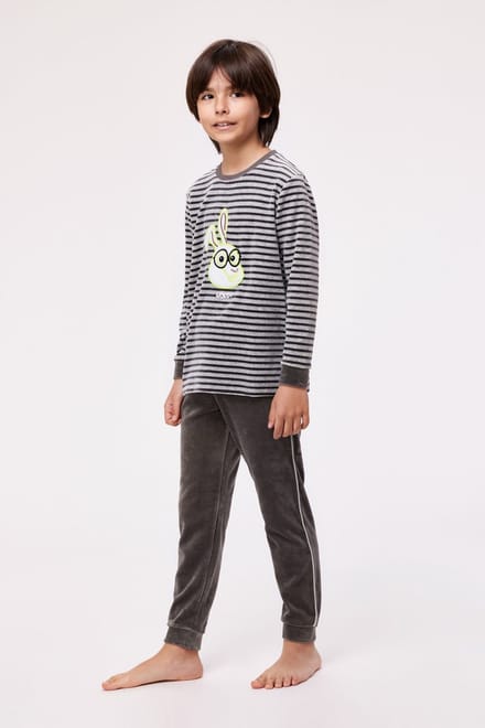 Woody pyjama - haas - streep - 232-10-PLC-V-924 - maat 152