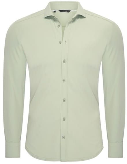 Travel Overhemd – Lange Mouw | Mi Piace – RM202010 Lilypad - Lilypad / S