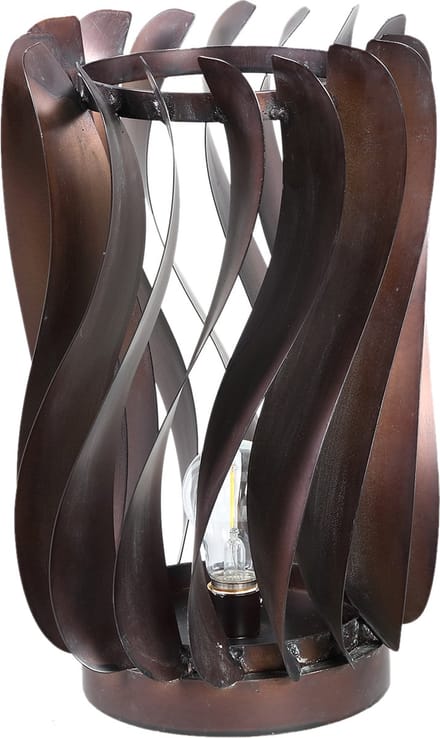 PTMD Lampen Tessa - 23x23x37 cm - Ijzer - Brons