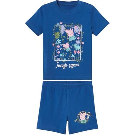 Lidl Korte kinder pyjama Peppa Pig (Blauw, 86/92)