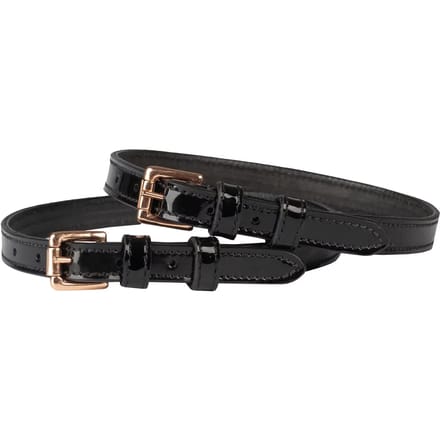 Dubbele leren laarzenriem voor paard met glansafwerking HORKA (x2)