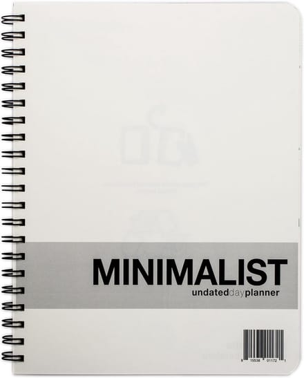Minimalistische Planner - Dagelijkse Agenda - Afspraken Plannen - Lay-flat Binding - 8.5 x 11 Inch - Wit