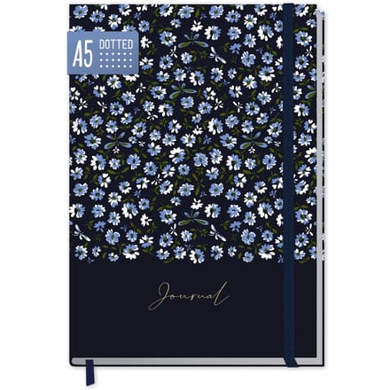 Dailygoods- Notitieboek A5 - Gestippeld - Duurzaam - 156 pagina's - Elastiek - Agenda - Dagboek