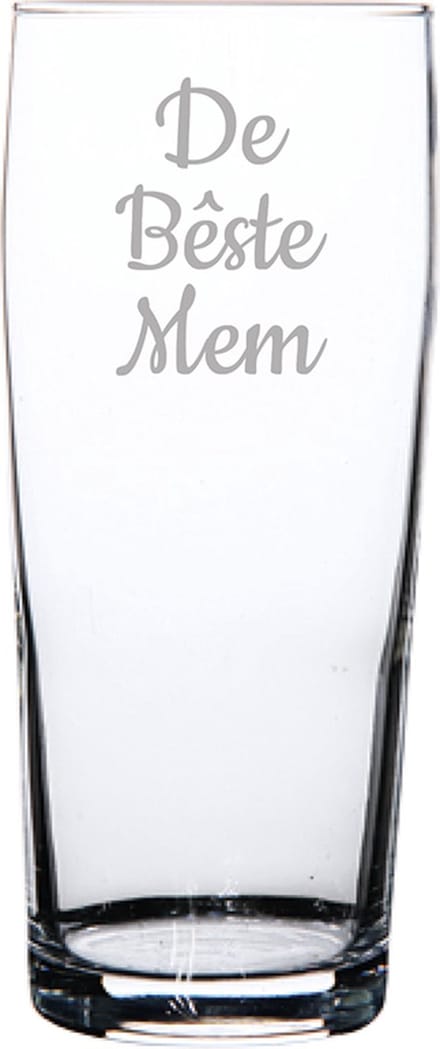 Gegraveerde bierfluitje 19cl De Bêste Mem