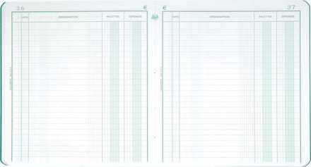 Exacompta 5x Standaard register Ontvangsten - Uitgaven - 80 blad - Nederlandstalig - - 1930X