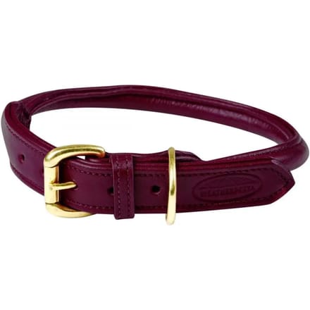Opgerolde leren hondenhalsband Weatherbeeta