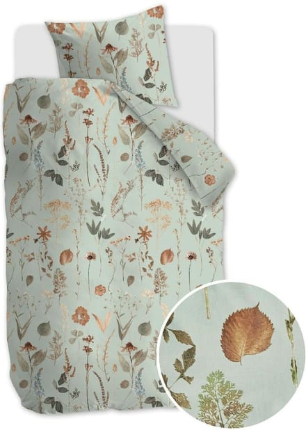 Ariadne at Home Flore dekbedovertrek - Eenpersoons - 140x200/220 - Groen