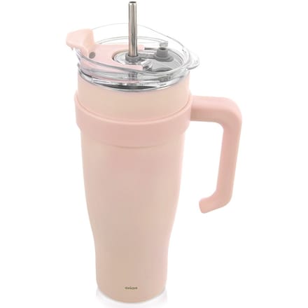 Tasse thermique isotherme en acier Thermos 1200 ml avec poignée et paille Orion 112283 Rose