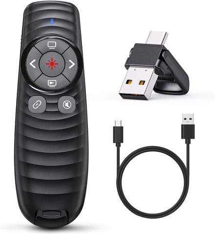 Fokelyi - Presentatie Klikker - Laser - Pointer - Presenter - USB Ontvanger - Incl. USB C Adapter