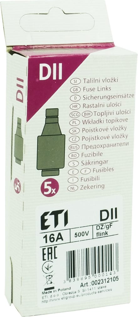 Electra | Diversen - Zekering 16amp 5 St.
