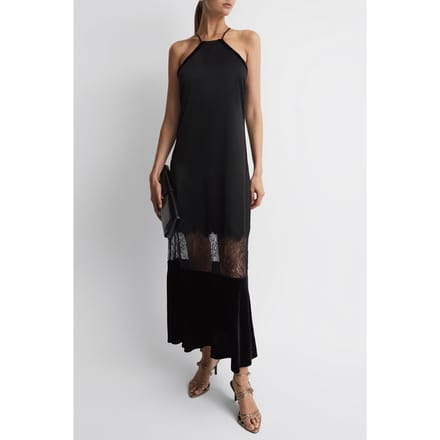 Reiss Lace Panel Maxi Dress — Black Taglia: 6 | Maxi abiti Outlet | Donna | Nero