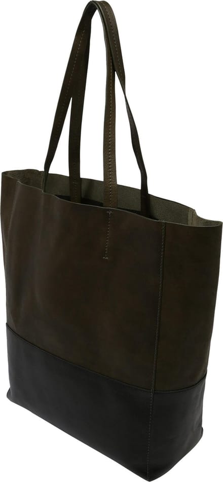 s.Oliver Leren Schoudertas Shopper Khaki / Oliv Multico Groene Veelkleurig