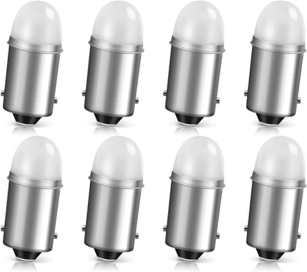 Set van 8 Witte BA9S T4W LED Lampen 12V Chipset 2835 2SMD
