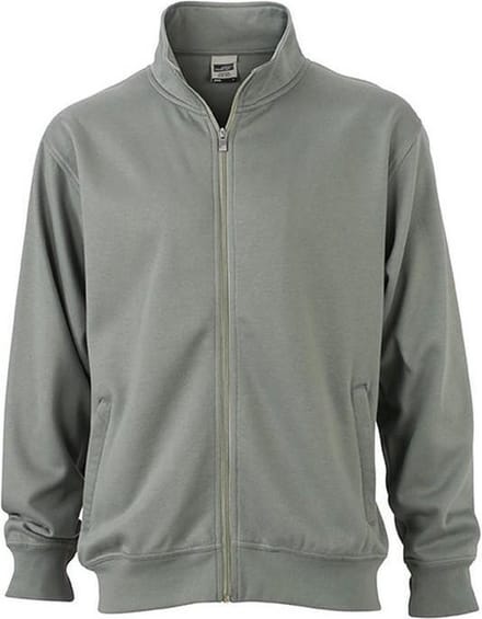 James and Nicholson Unisex Workwear Sweat Jacket (Donkergrijs)