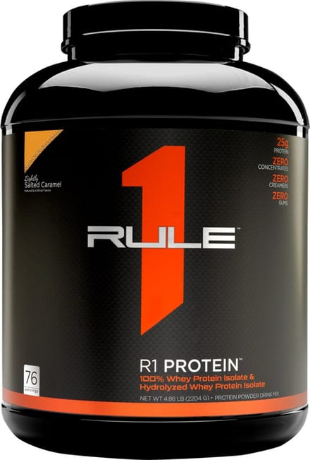 Rule1 R1 Protein Whey Isolate (5lbs) Salted Caramel - Eiwitten - Wei-eiwit isolaat
