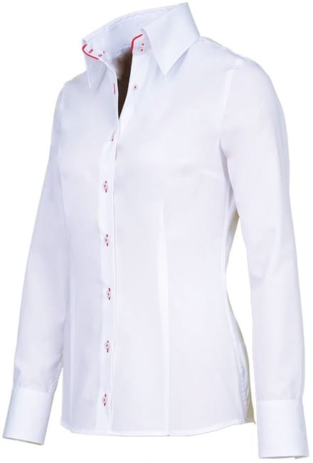 Giovanni Capraro 29313-85 Dames Blouse 55/45% | Wit | maat 34
