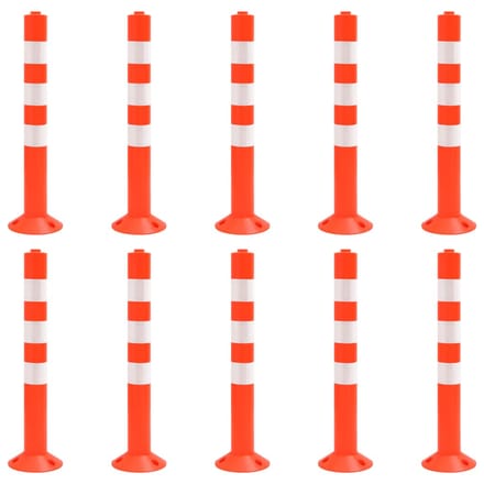 vidaXL Verkeerspalen 10 st 75 cm PE