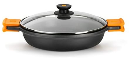 Kookpan Plat 16 cm - Zwart